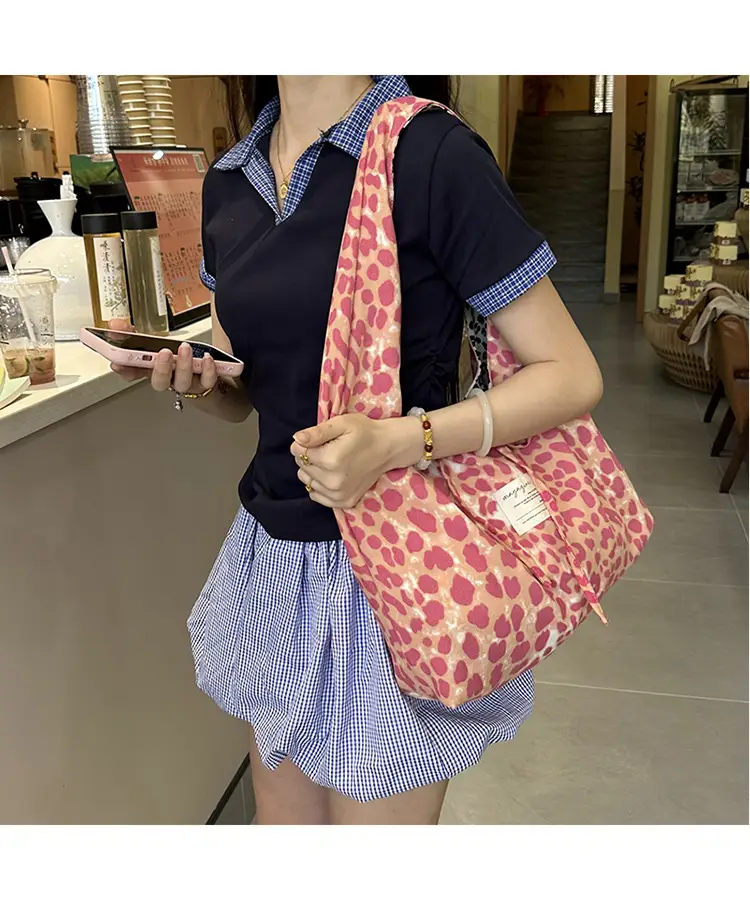 2025 Leopard Print College Student Commuting Bag Large Capacity Casual Shoulder Bag — feature 19