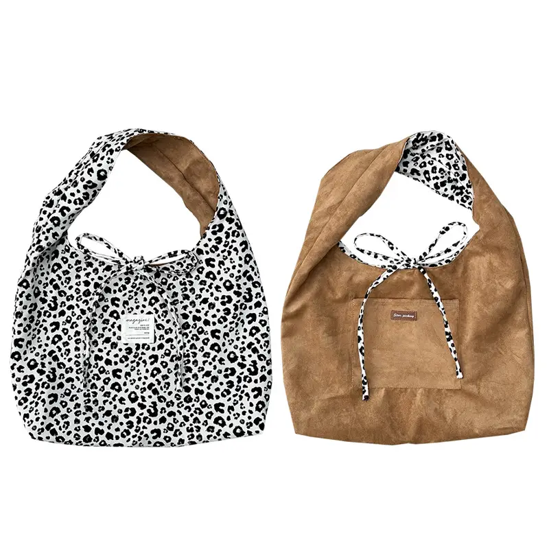 2025 Leopard Print College Student Commuting Bag Large Capacity Casual Shoulder Bag - Image 3