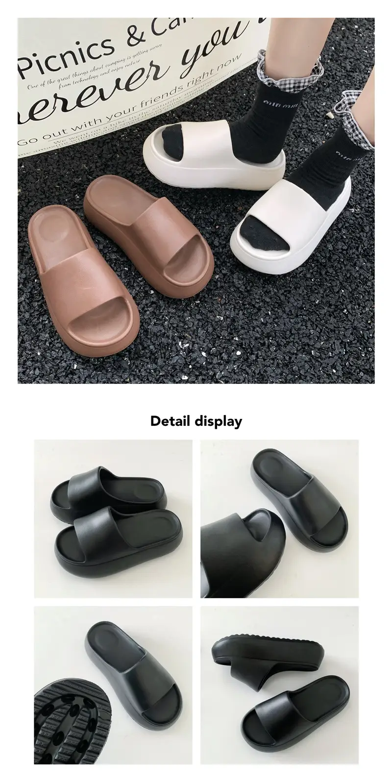 Slippers, Feminine, Good-Looking, Non-Slip, Soft-Soled, Trendyy, Lightweight, Non-Slip, Deodorant, Simple Eva Sandals That Can Be Worn Outside — feature 6