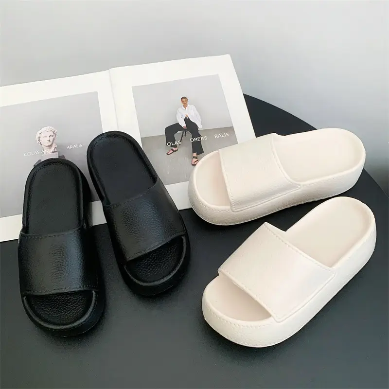 Women Thick Sole Slippers 2025 Summer Pink Black Green White - Image 9