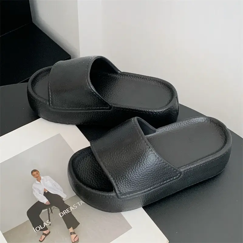 Women Thick Sole Slippers 2025 Summer Pink Black Green White - Image 2