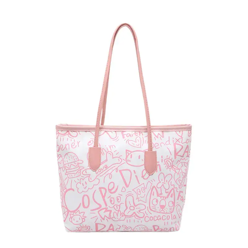 Women Graffiti Canvas Shoulder Bag 2025 New Casual Large Capacity - Image 11