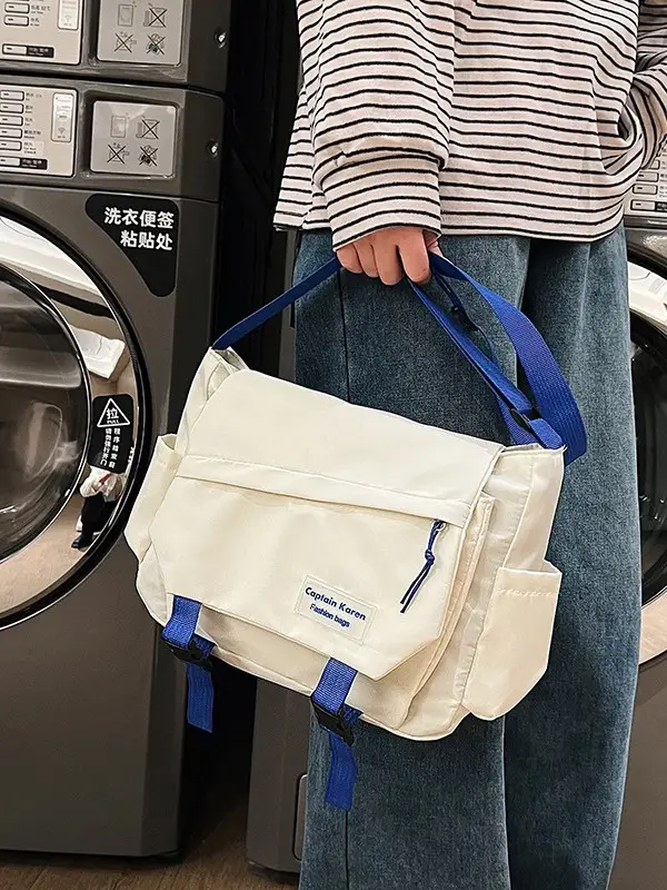 Korean Style Blue Crossbody Bag for Women College Student - Image 4