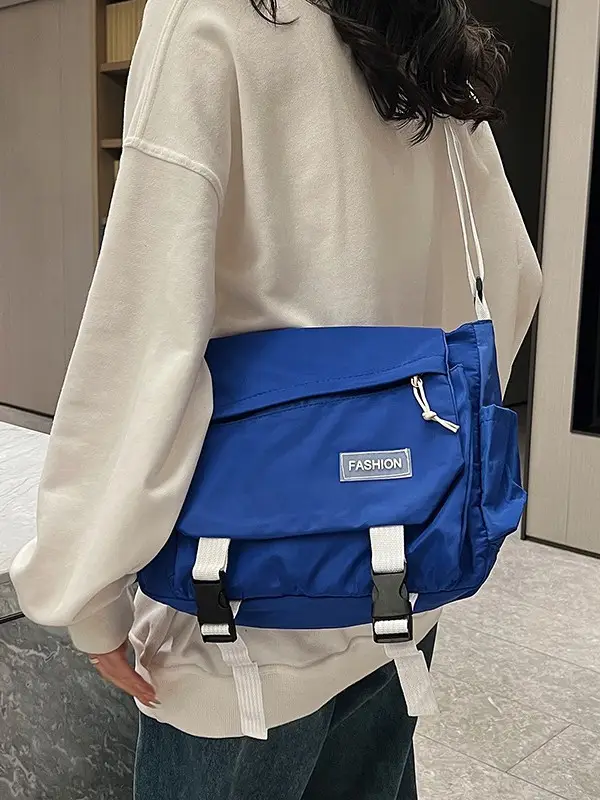Korean Style Blue Crossbody Bag for Women College Student - Image 6