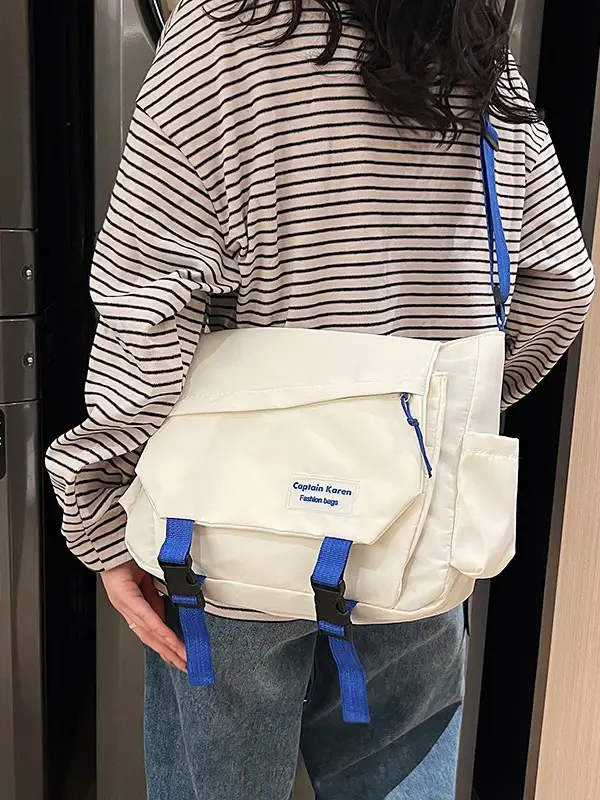 Korean Style Blue Crossbody Bag for Women College Student - Image 7