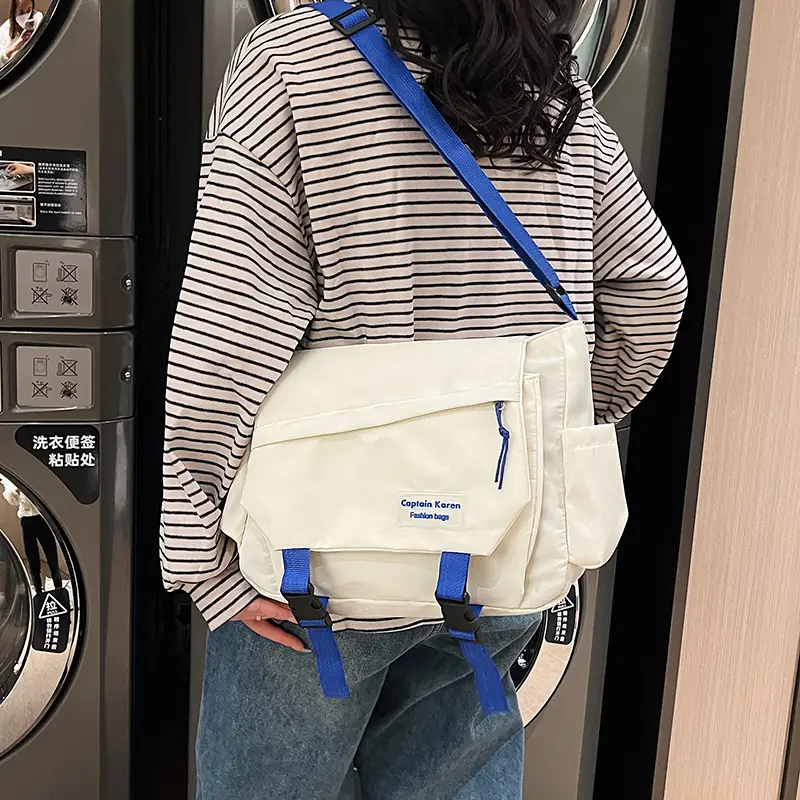 Korean Style Blue Crossbody Bag for Women College Student — feature 1