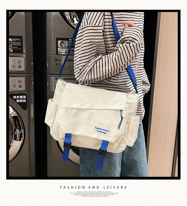 Korean Style Blue Crossbody Bag for Women College Student — feature 23