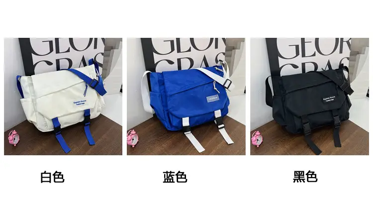Korean Style Blue Crossbody Bag for Women College Student — feature 3