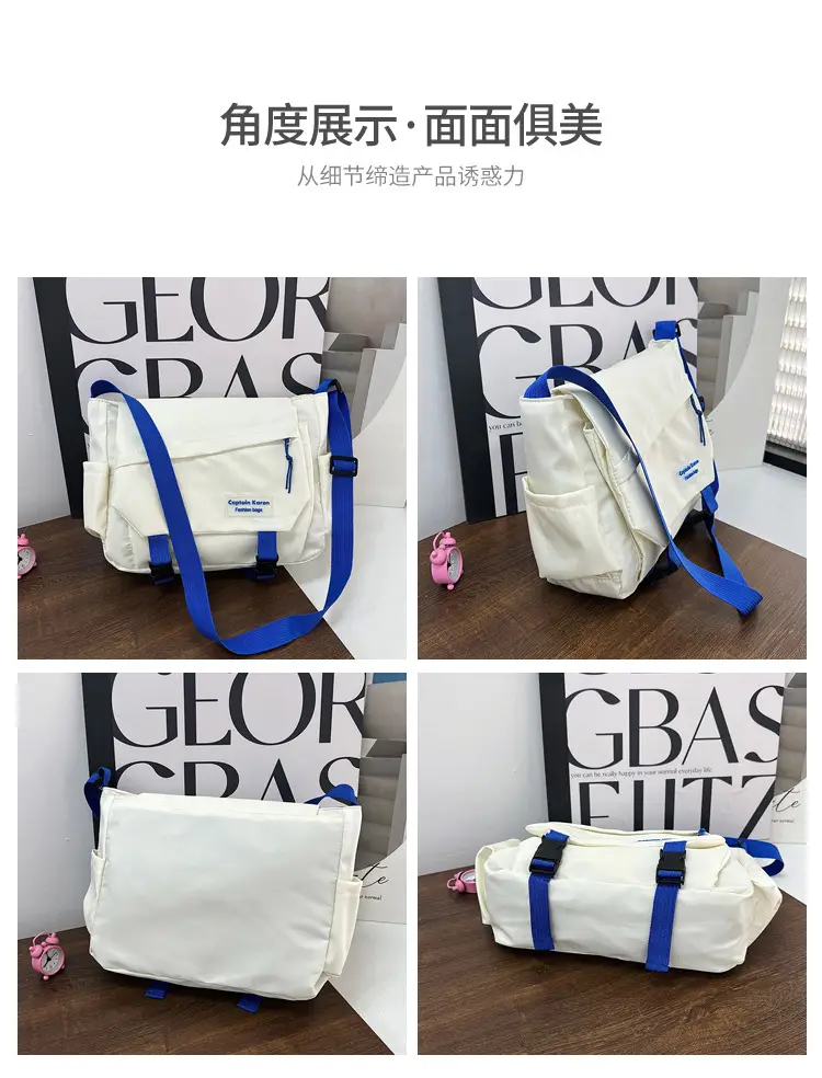 Korean Style Blue Crossbody Bag for Women College Student — feature 36
