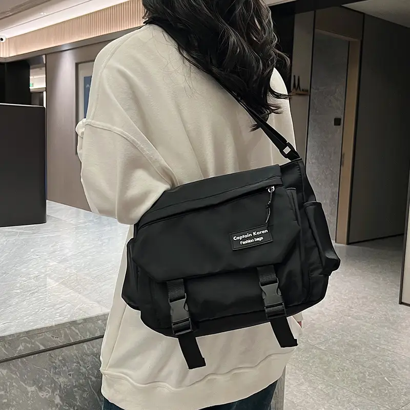 Korean Style Blue Crossbody Bag for Women College Student — feature 41