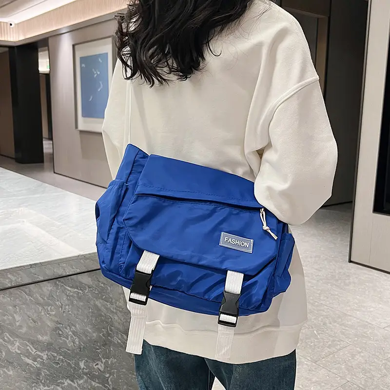 Korean Style Blue Crossbody Bag for Women College Student — feature 42