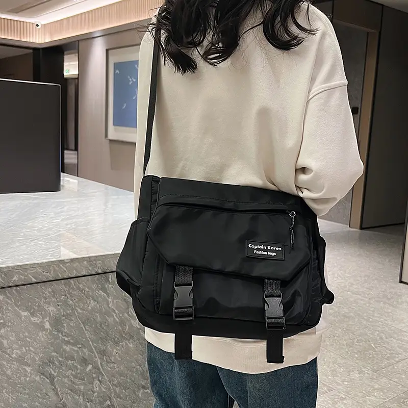 Korean Style Blue Crossbody Bag for Women College Student — feature 45