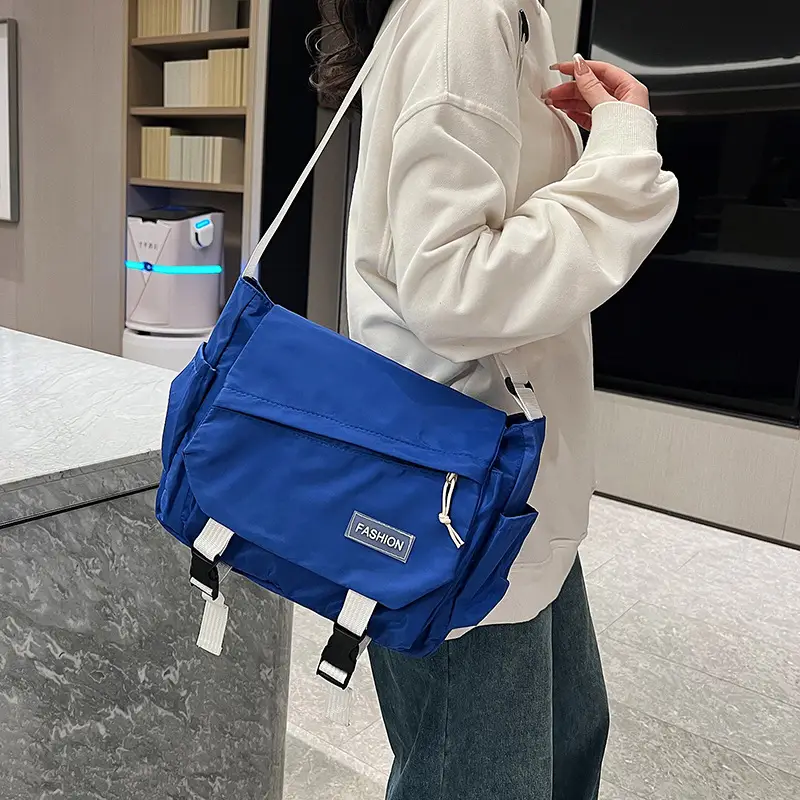 Korean Style Blue Crossbody Bag for Women College Student — feature 46