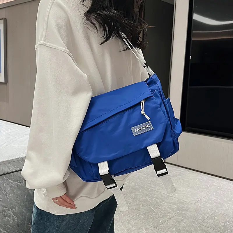 Korean Style Blue Crossbody Bag for Women College Student — feature 48