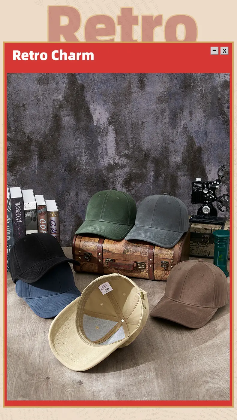 Large Brim Duckbill Cap Brown Baseball — feature 4