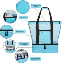 Portable Double-Layer Ice Bag for Beach Picn Camping
