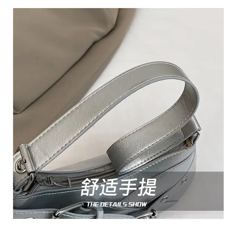 Silver Crossbody Bag with Adjustable Strap for Women — feature 7