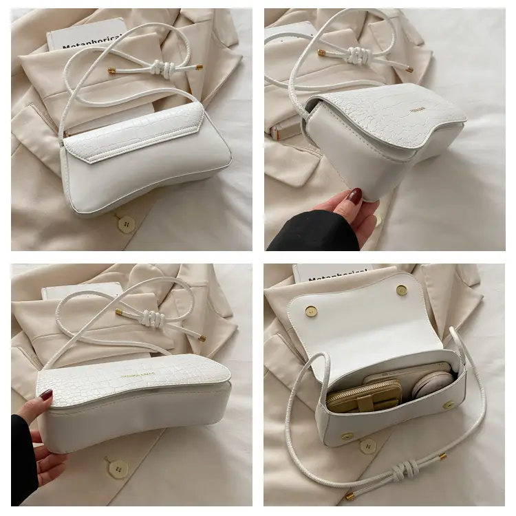 White Quilted Shoulder Bag for Women 2025 Summer — feature 8