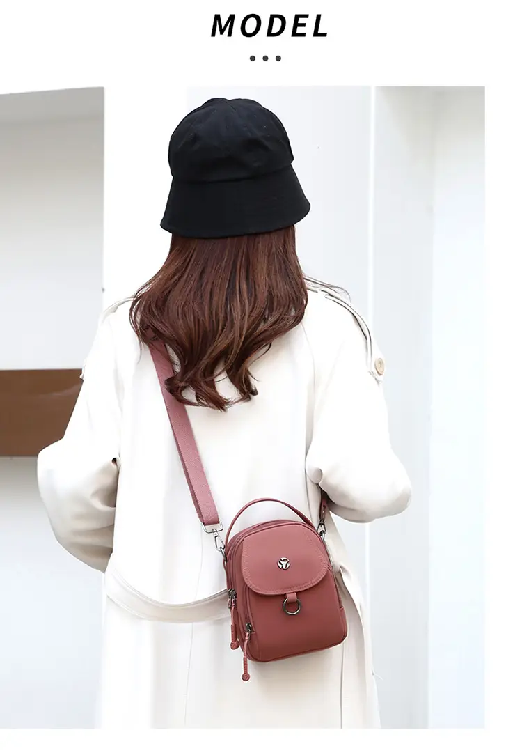 Women's Multi-Layer Shoulder Bag Brown Korean Style Mini — feature 15