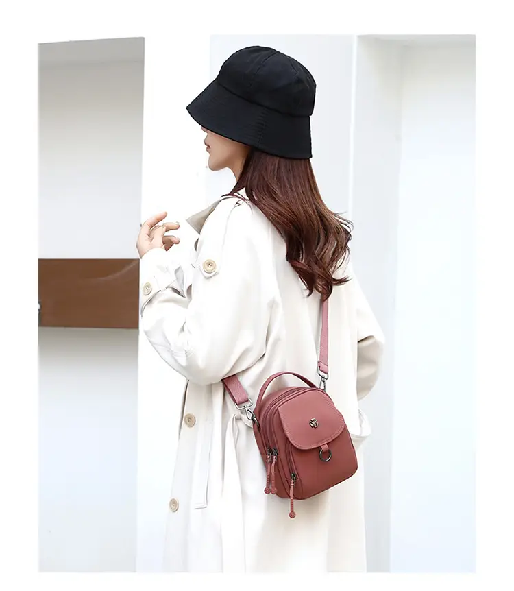Women's Multi-Layer Shoulder Bag Brown Korean Style Mini — feature 17