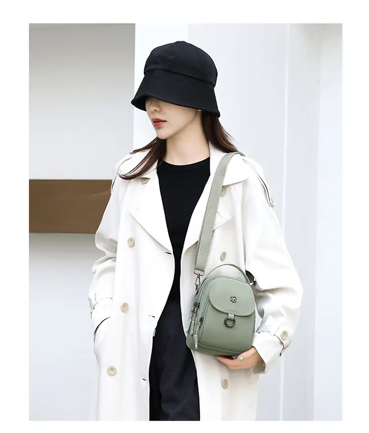 Women's Multi-Layer Shoulder Bag Brown Korean Style Mini — feature 18