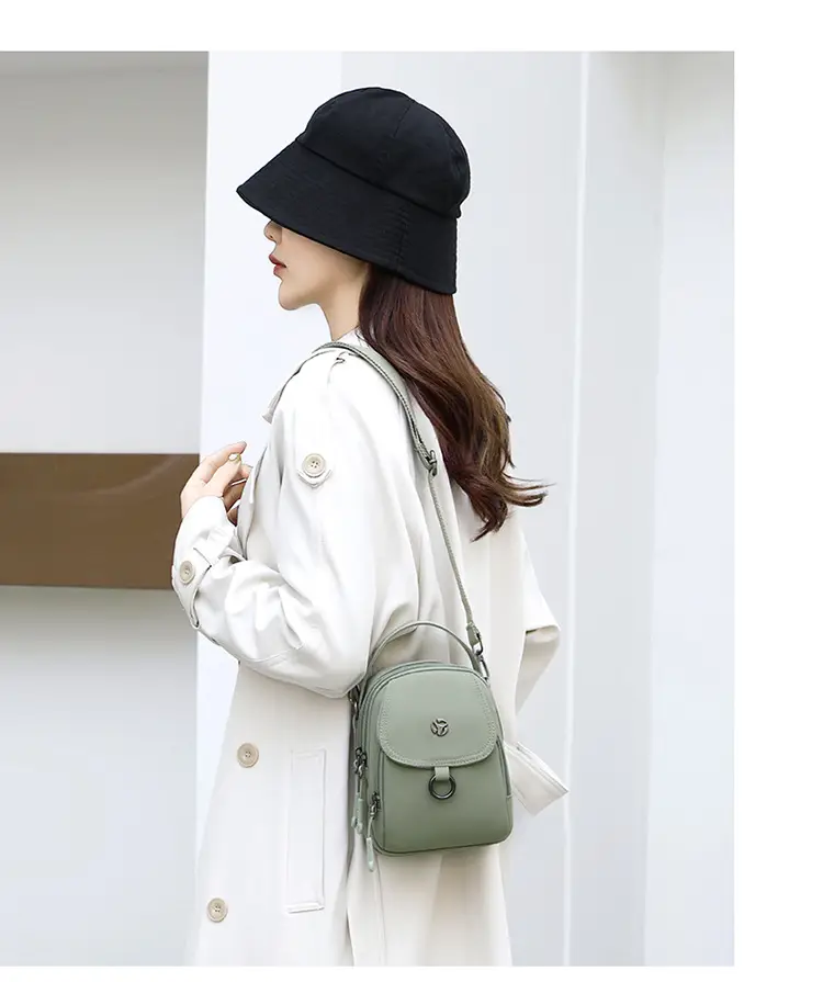 Women's Multi-Layer Shoulder Bag Brown Korean Style Mini — feature 19