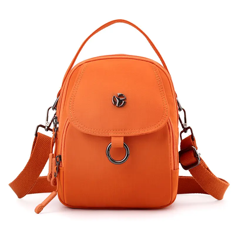 Women's Multi-Layer Shoulder Bag Brown Korean Style Mini - Image 3