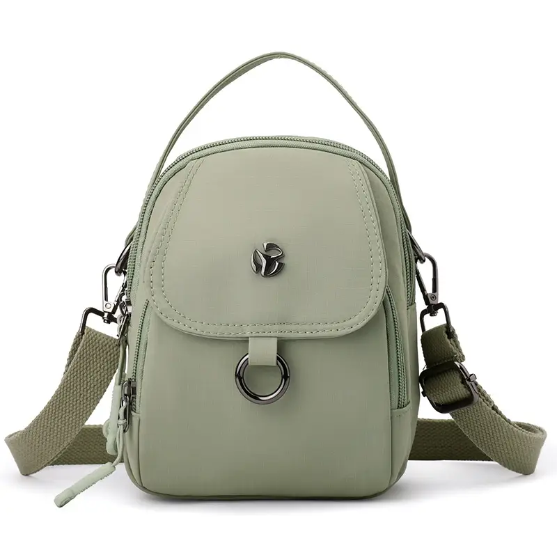 Women's Multi-Layer Shoulder Bag Brown Korean Style Mini - Image 4