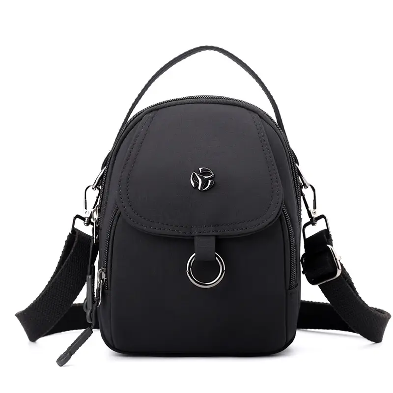 Women's Multi-Layer Shoulder Bag Brown Korean Style Mini - Image 7