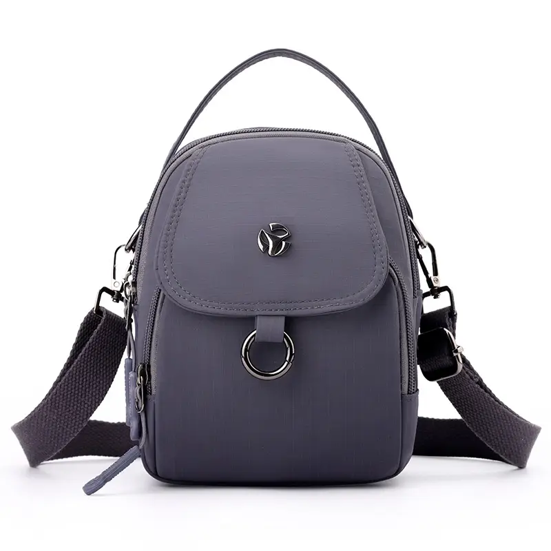 Women's Multi-Layer Shoulder Bag Brown Korean Style Mini - Image 8