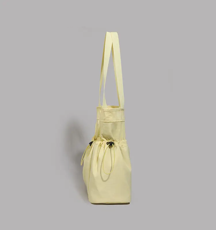 Women's Beige Canvas Shoulder Bag Large Capacity Lightweight — feature 11
