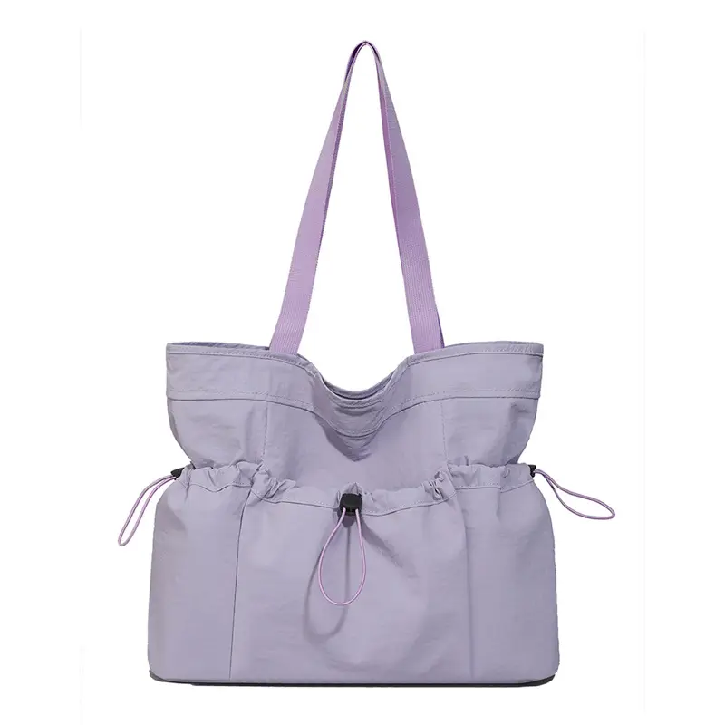 Women's Beige Canvas Shoulder Bag Large Capacity Lightweight — feature 29