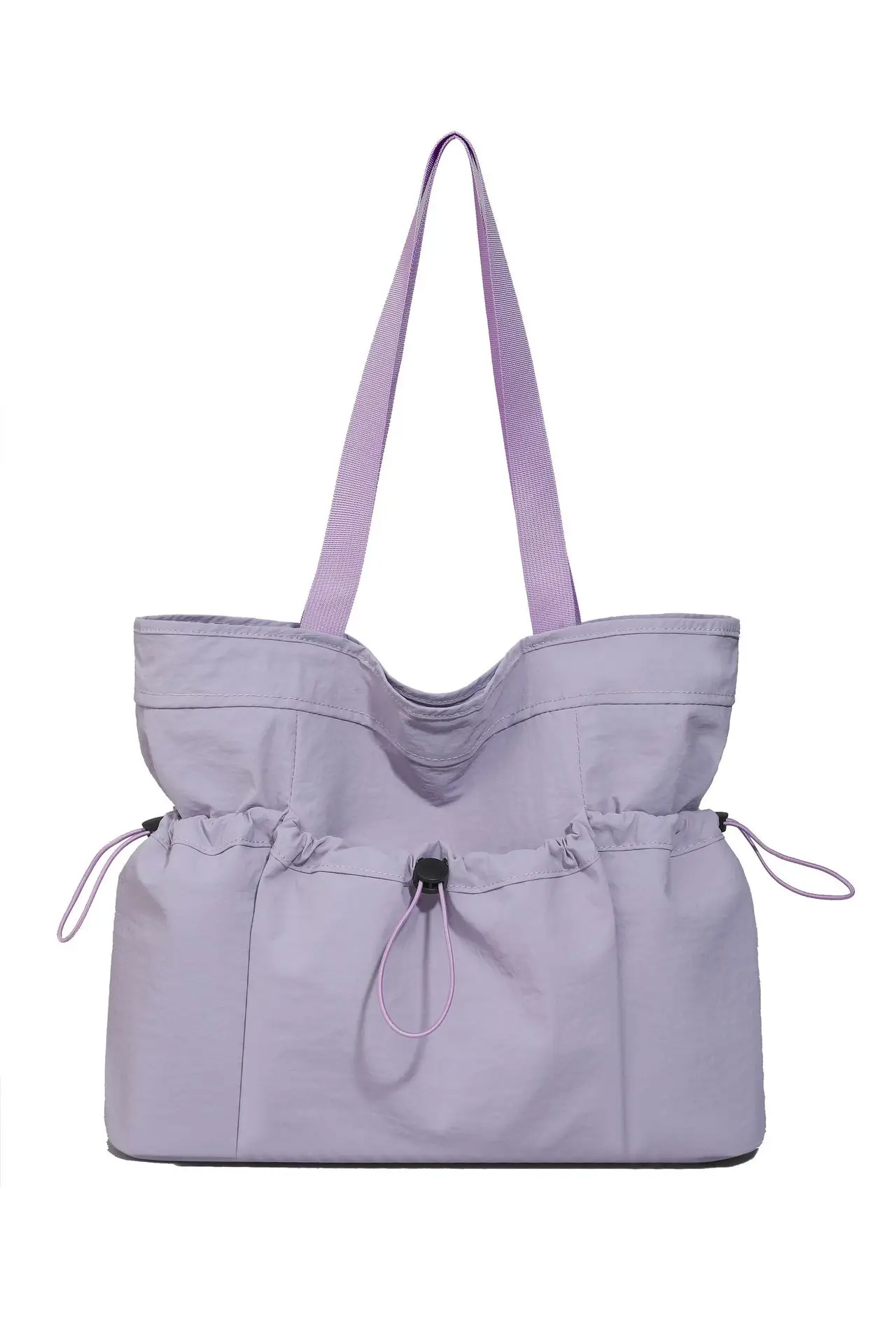 Women's Beige Canvas Shoulder Bag Large Capacity Lightweight - Image 2