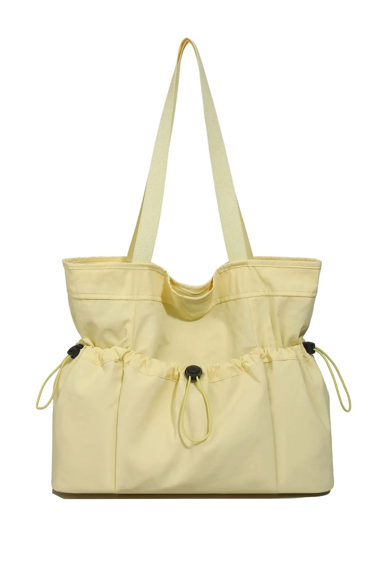 Women's Beige Canvas Shoulder Bag Large Capacity Lightweight - Image 3