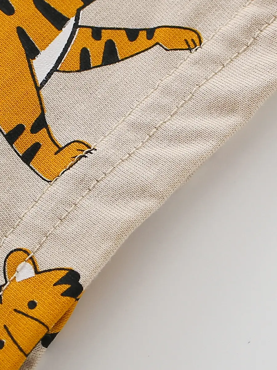Kids Tiger Print Cotton T-Shirt Summer 2025 - Image 5