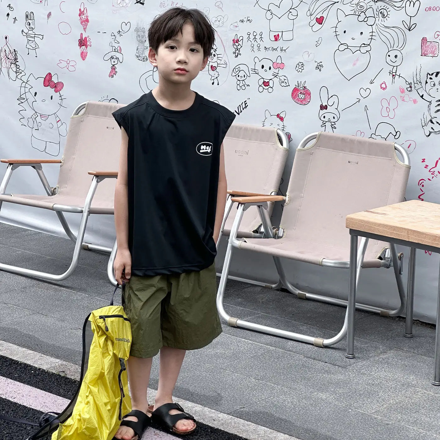 Kids Sleeveless Vests Green Summer Loose Breathable - Image 2