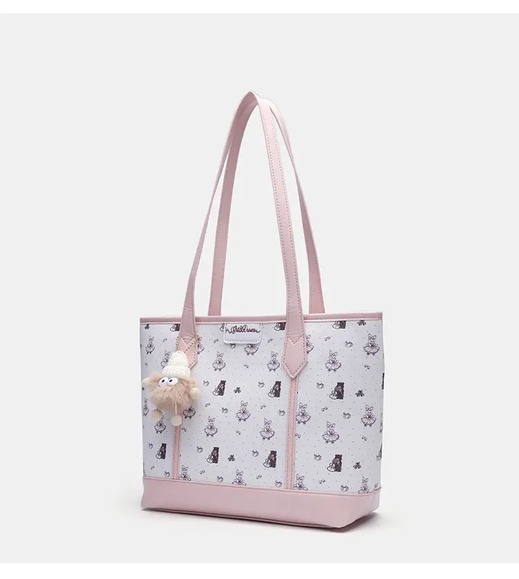 Cute Pink Printed Tote Bag for Girls — feature 11