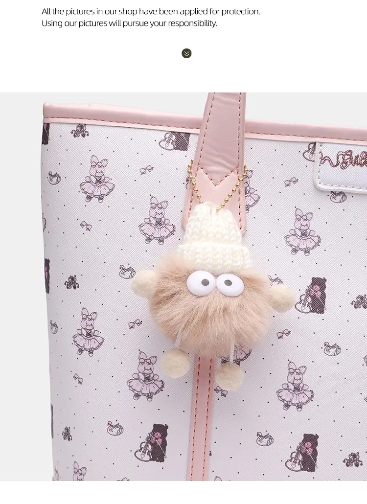 Cute Pink Printed Tote Bag for Girls — feature 15