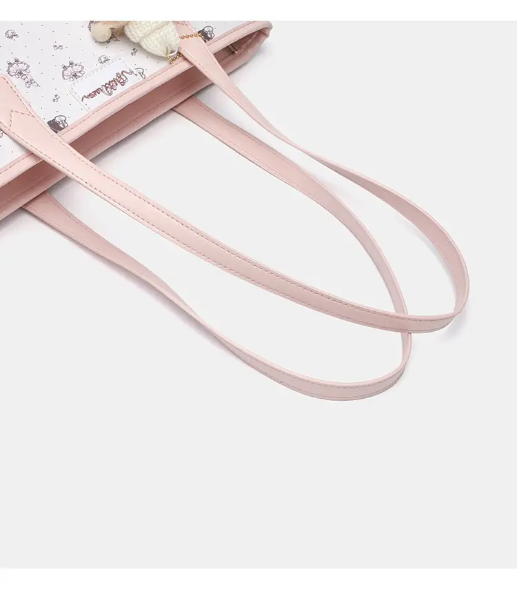 Cute Pink Printed Tote Bag for Girls — feature 16