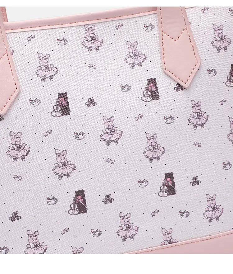 Cute Pink Printed Tote Bag for Girls — feature 17