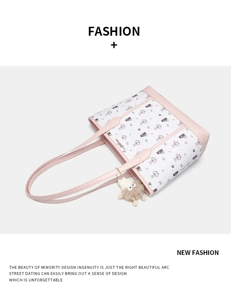 Cute Pink Printed Tote Bag for Girls — feature 5