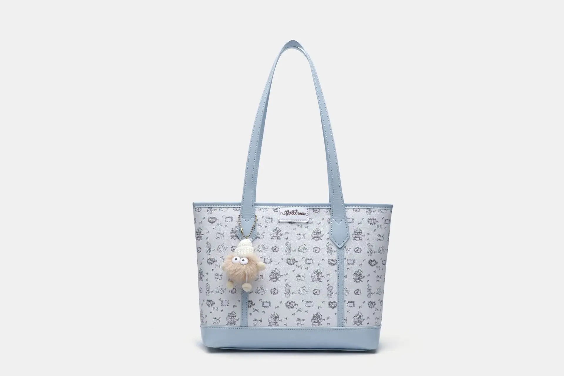 Cute Pink Printed Tote Bag for Girls