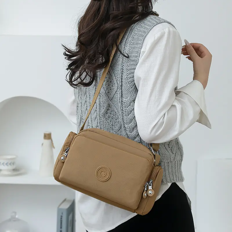 Women's Textured Shoulder Bag Pink Light Blue - Image 11