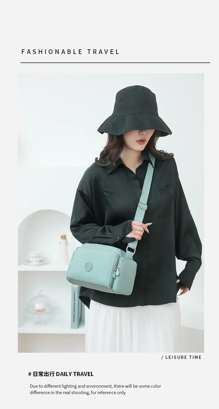 Women's Textured Shoulder Bag Pink Light Blue — feature 4