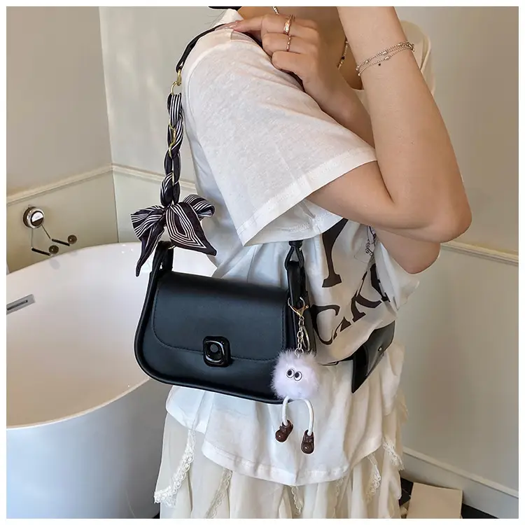 Women's Crossbody Bag with Bow & Pom Pom — feature 10