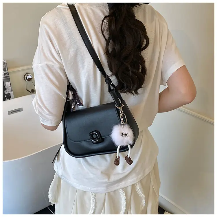 Women's Crossbody Bag with Bow & Pom Pom — feature 11