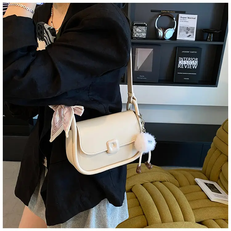 Women's Crossbody Bag with Bow & Pom Pom — feature 16