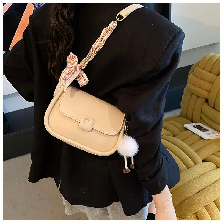 Women's Crossbody Bag with Bow & Pom Pom — feature 17