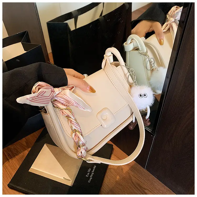 Women's Crossbody Bag with Bow & Pom Pom — feature 18