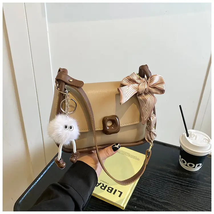 Women's Crossbody Bag with Bow & Pom Pom — feature 23
